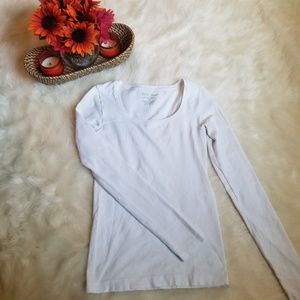 White House Black Market White Layering tee XSmall